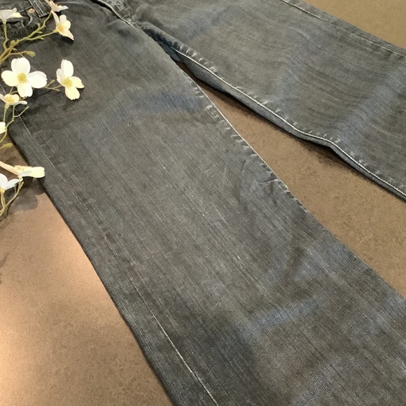 Miss Me Wide Leg Flare Jeans Lawrence Dark Wash Crackle Fade JP4531 Low Rise - Picture 16 of 16